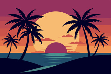 Obraz premium palm trees on the beach