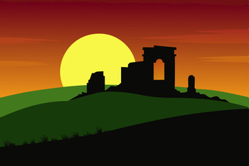 Obraz premium ruins of ancient castle