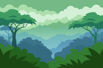 Fototapeta premium vector illustration of a mountain landscape