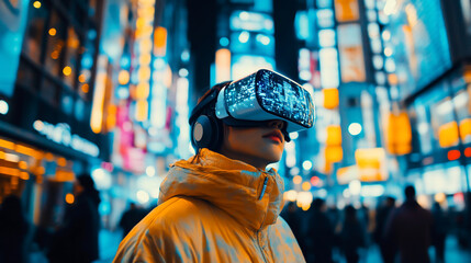 VR experience in urban night