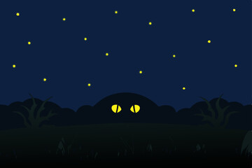 Obraz premium halloween night background with moon