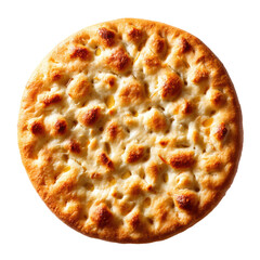 Delicious focaccia bread closeup italian cuisine baked fresh food dish on transparent background