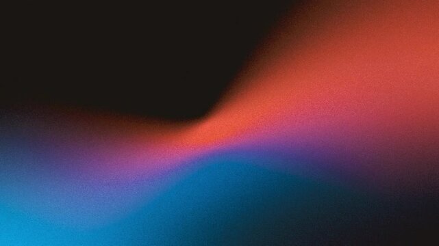Animated Gradient grain texture loop retro blurred gradient red and blue with
