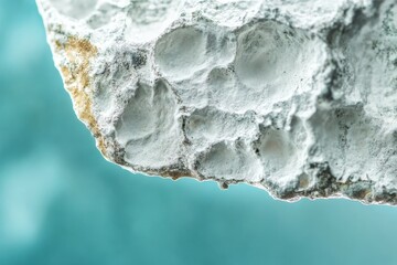 Fototapeta premium Close-up view of a textured, off-white rock formation.