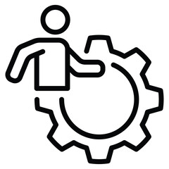 Perform icon line vector illustration