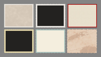 Vintage Old Textured Photo Paper. Grunge background. Vector isolated illustration