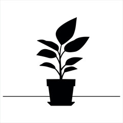 Vector Illustration of Indoor Foliage