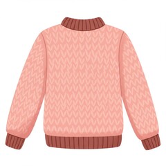 Pink Knitted Sweater Illustration