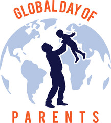 happy global parents day vector design
