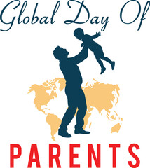 family love parents day illustration