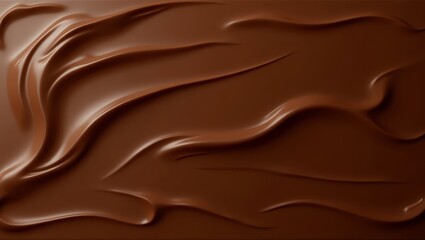 Macro melted chocolate texture background — perfect luxury surface for product packaging and dessert branding