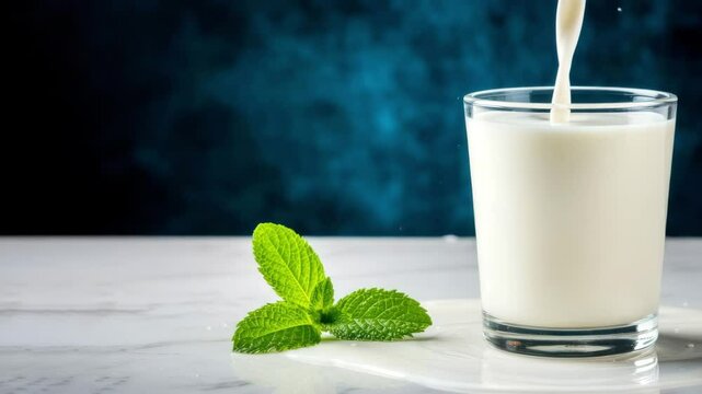 Pouring Milk into a Glass: Ideal for Food Photography, Health Blogs, and Dairy Marketing