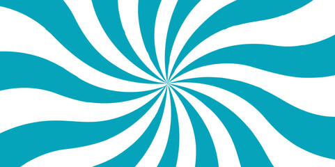 Minimal sunny sunset spotlight gradient banner for poster and cartoons background. Spiral radial striped backdrop design. Sunbeam sunrise burst illustration with spiral sunray and striped pattern