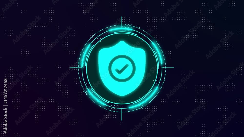 Poster cyber security, network protection and digital data with shield symbol digital concept. network, cyb