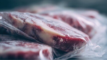 Vacuum-Sealed Raw Meat Turning Gray