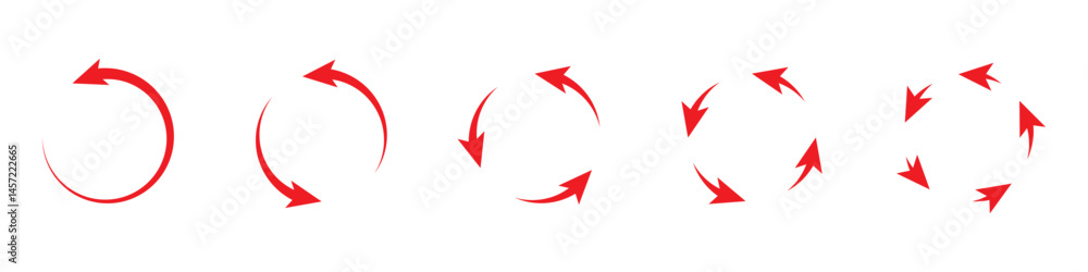 Poster circle arrows icon set. round reload sign, repeat icon, refresh icon, rotate arrow icon sign and sym
