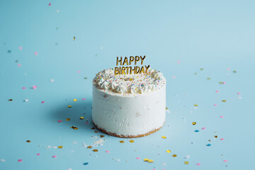 Happy Birthday design templates and background. AI generative.