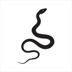 Fototapeta premium garter snake silhouette black Vector