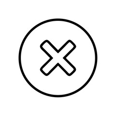 Fototapeta premium Close button icon, simple design, for websites and apps