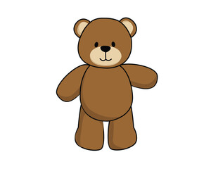 teddy bear doll vector	