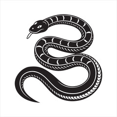 Obraz premium garter snake silhouette black Vector