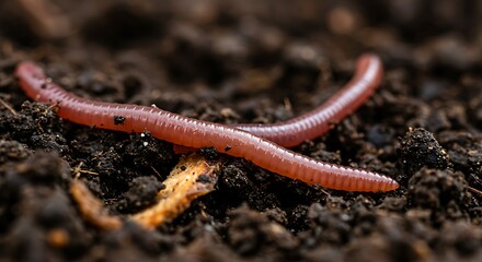 Earthworm in soil macro photography for vermicomposting and gardening tips