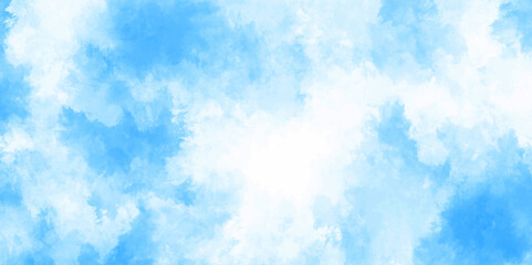 Abstract blue sky watercolor background. light blue background on blurred texture. watercolor stain with hand paint pattern on blue splash with canvas. beautiful blue sky with cloud.
