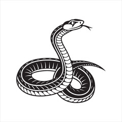 Fototapeta premium garter snake silhouette black Vector