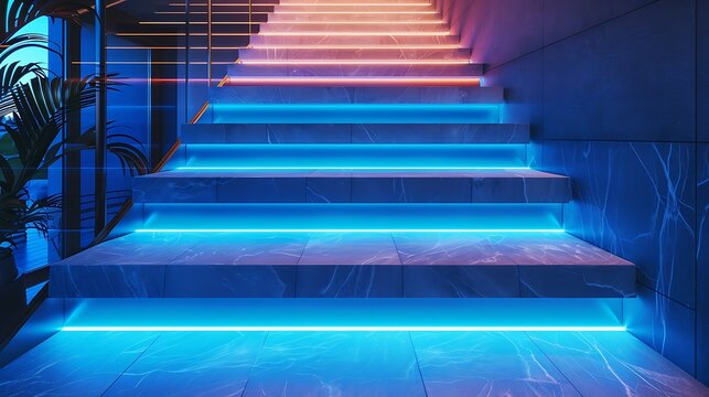 technology smart stairway lighting activated by movement 
