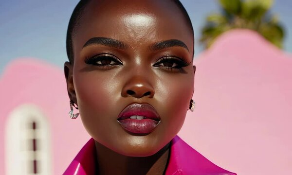 Vibrant urban fashion: confident afrocentric glamour under sunny skies