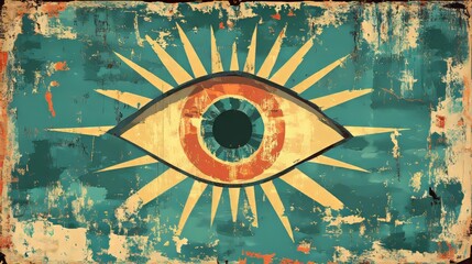 World Glaucoma Week's background design is created using a flat illustration style that highlights a healthy eye surrounded by radiating lines representing vision care and early detection
