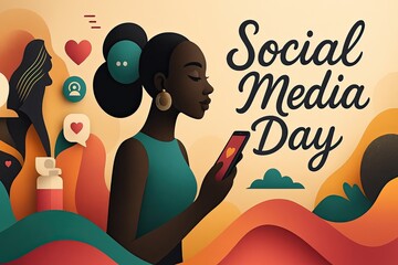social media day background banner