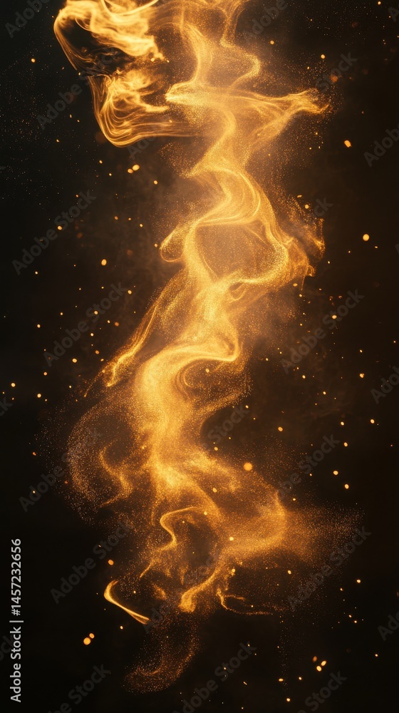 Poster twist of light streams flickers in hazy atmosphere