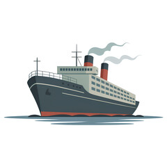 cruise ship vector illustration