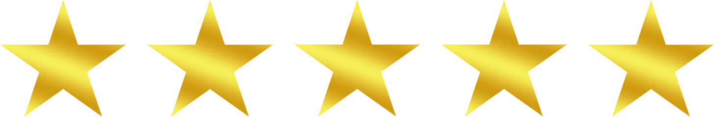 5 gold stars - best rating, review