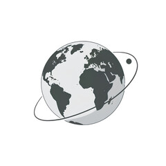 Planet icon on white background