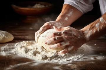 Fototapeta premium Person flour dough adult.
