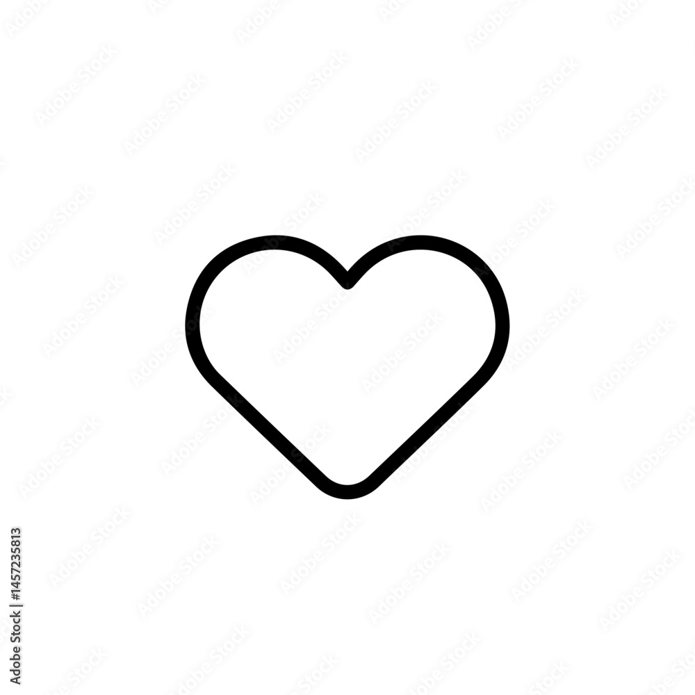 Poster simple heart icon design. classic heart symbol perfect for social media posts and websites. this cle