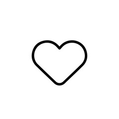 Fototapeta premium Simple heart icon design. Classic heart symbol perfect for social media posts and websites. This clean heart image is ideal for expressing love and affection in online communication. This simple hea