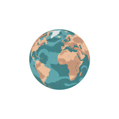 earth globe on white background