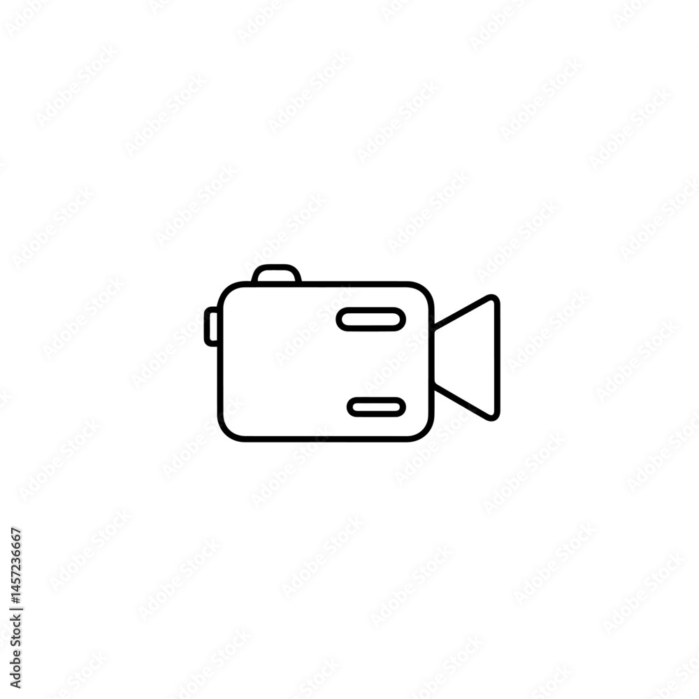 Aufkleber simple camcorder icon. compact camcorder design perfect for filming. this simple camcorder image is 