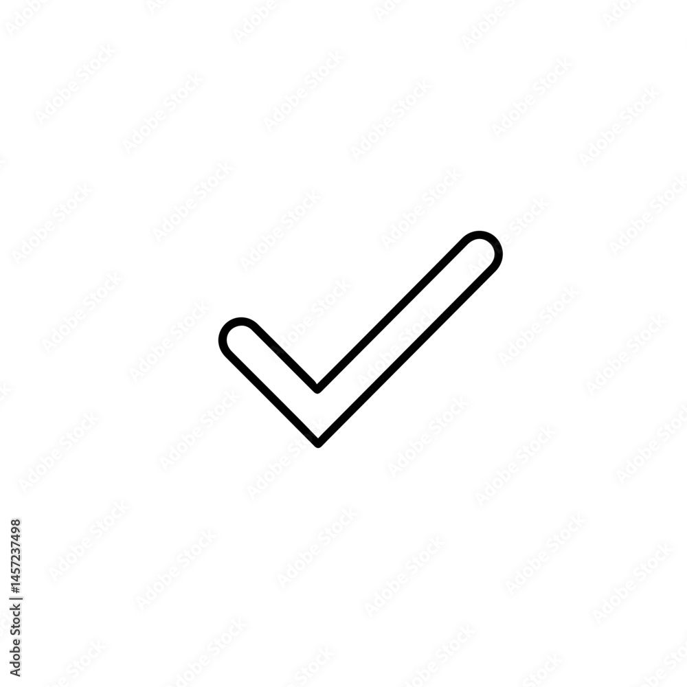 Poster check mark icon symbolizing approval and completion