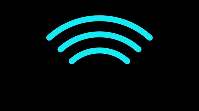 A modern WiFi symbol in a clean, minimal style featuring three dynamic colors that shift over time. Ideal for tech themes, internet service promotions, and digital illustrations. - Powered by Adobe