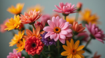 Fototapeta premium A floral composition in blurred focus, conveying the play of light and soft transitions of color
