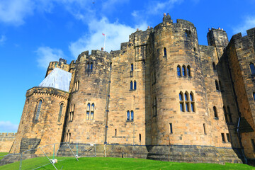Detail of Alnwick Castle, Alnwick, UK