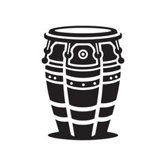 Tropical Beats: A Dynamic Collection of Conga Vector Silhouettes Celebrating the Iconic Shape, Vibrant Rhythms, and Cultural Energy of This Timeless Hand Drum Instrument.

