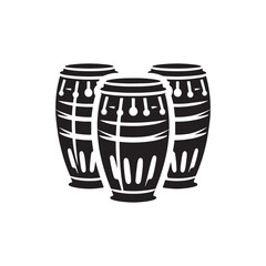 Tropical Beats: A Dynamic Collection of Conga Vector Silhouettes Celebrating the Iconic Shape, Vibrant Rhythms, and Cultural Energy of This Timeless Hand Drum Instrument.


