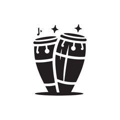 Tropical Beats: A Dynamic Collection of Conga Vector Silhouettes Celebrating the Iconic Shape, Vibrant Rhythms, and Cultural Energy of This Timeless Hand Drum Instrument.

