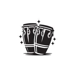 Tropical Beats: A Dynamic Collection of Conga Vector Silhouettes Celebrating the Iconic Shape, Vibrant Rhythms, and Cultural Energy of This Timeless Hand Drum Instrument.

