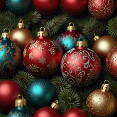 Fototapeta premium Festive Christmas Decorations